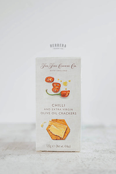 Galletas The Fine Cheese Chili y Aceite de Oliva en caja gourmet