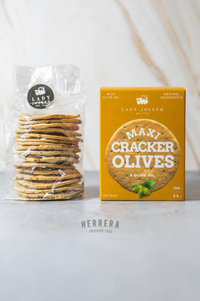 Maxi Cracker de Olivas Verdes y Aceite de Oliva de Lady Joseph