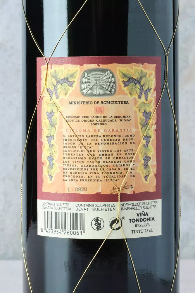 Arte en Cada Sorbo: Descubre Tondonia Reserva.