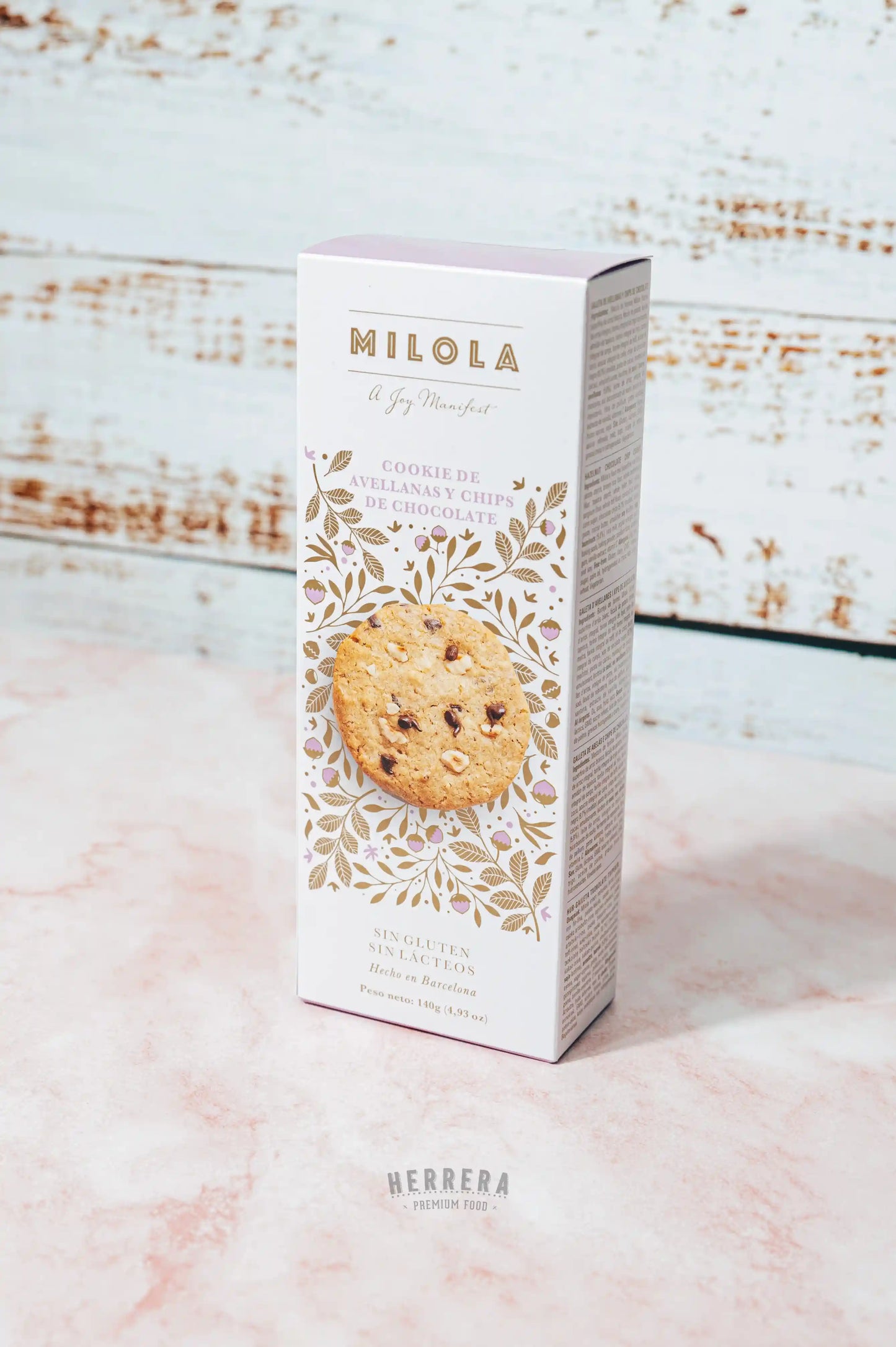 Cookies naturales de avellanas con chips de chocolate de Milola en HerreraFood