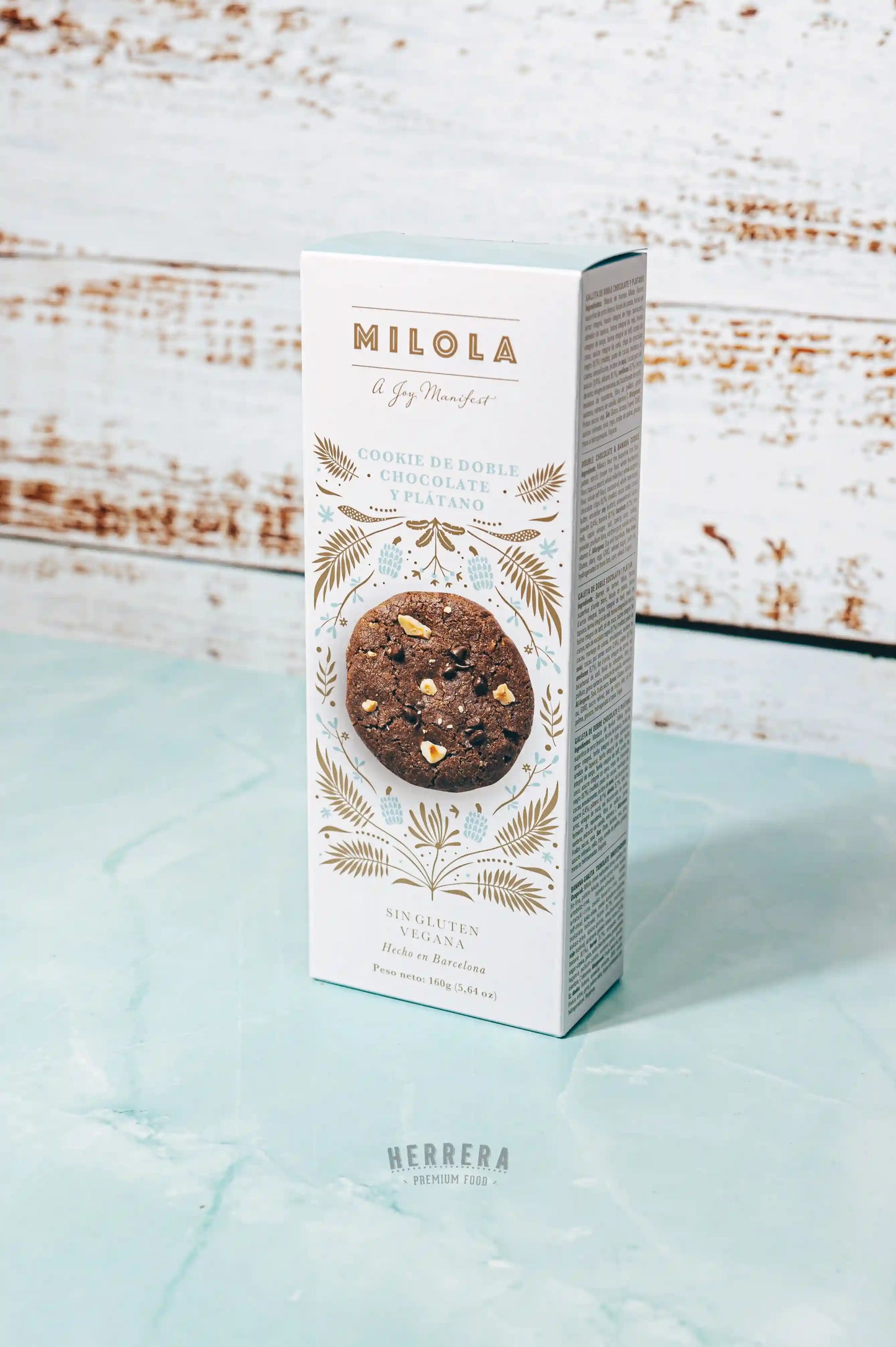 Cookies naturales de doble chocolate y plátano de Milola en HerreraFood