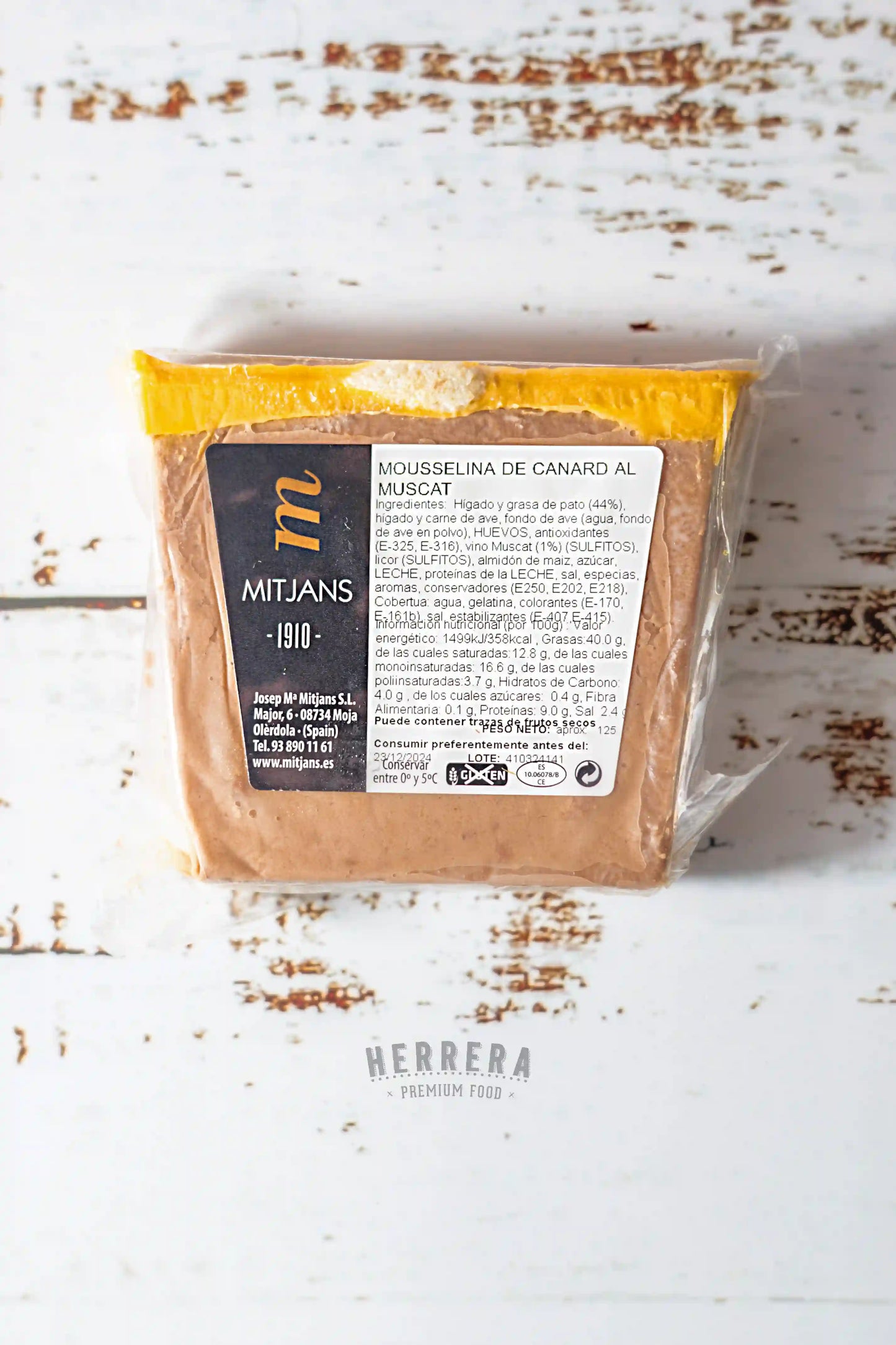 Paté de pato al Muscat con textura cremosa