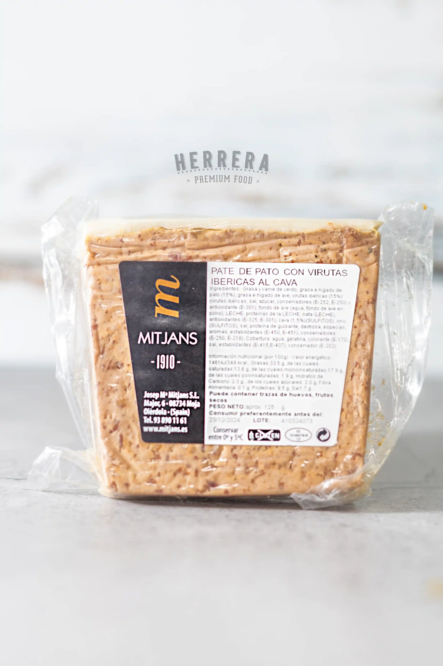 Paté artesanal de pato con jamón ibérico y cava