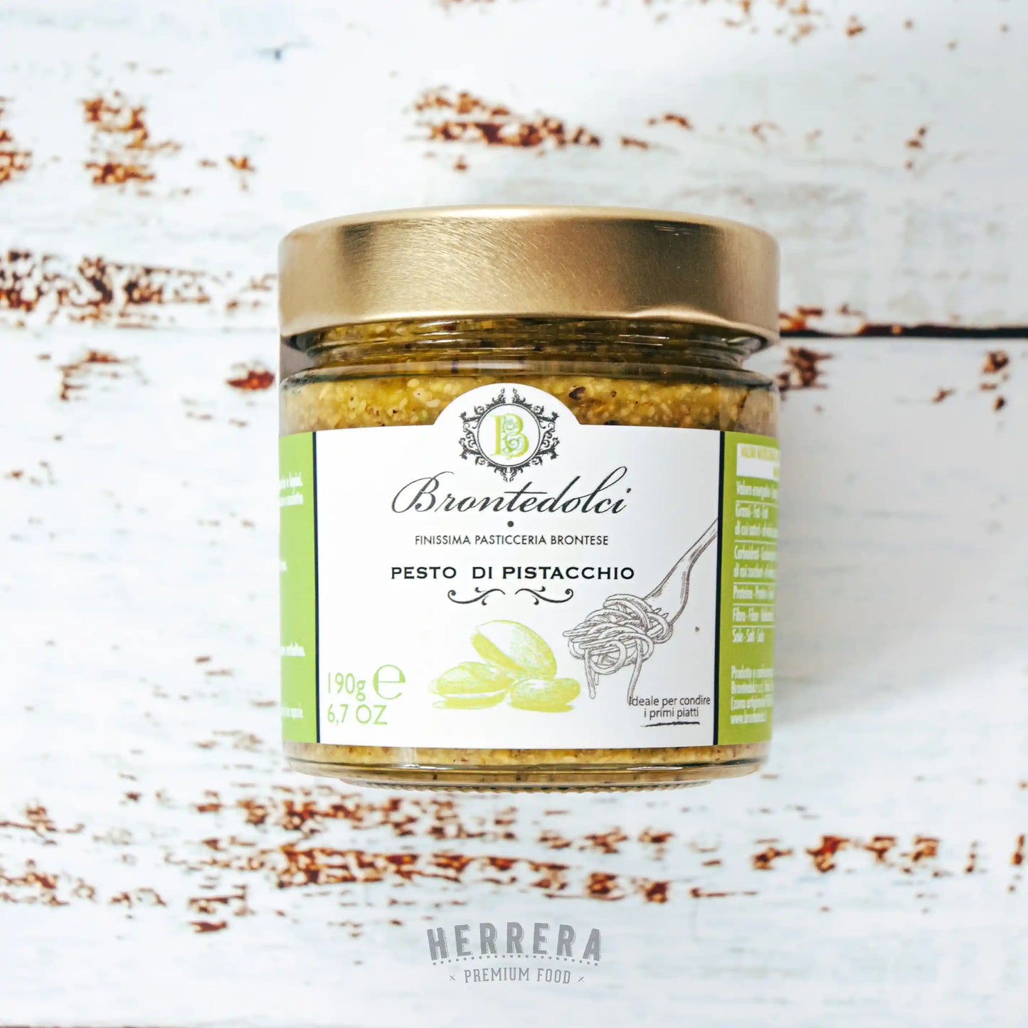 Pistachos de Bronte, Sicilia - Ingrediente principal del Pesto de Pistacho Brontedolci Herrera Food