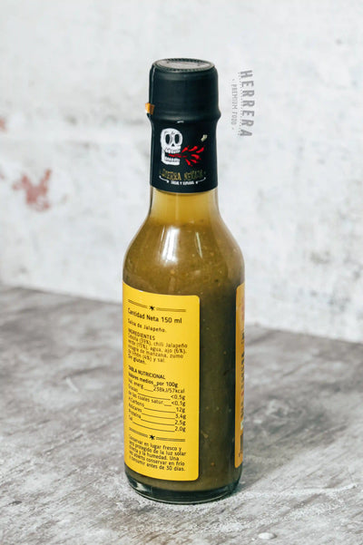 Etiqueta Salsa Jalapeño Doctor Salsas con chile verde Herrera Food