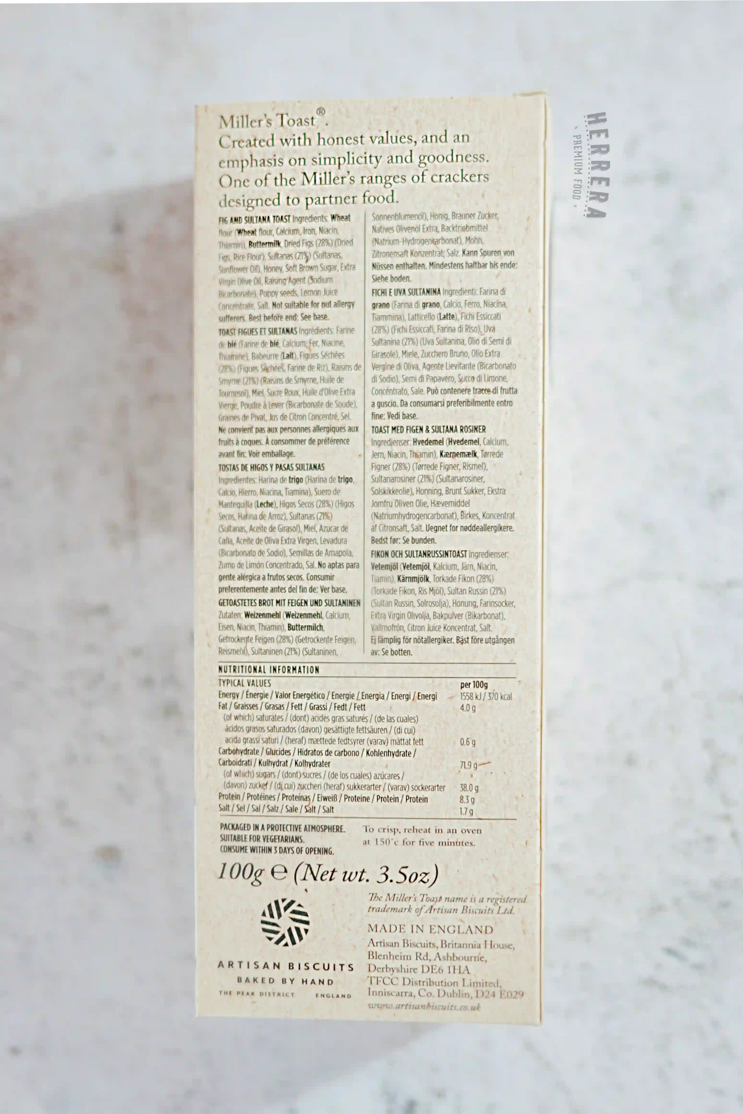 Pan Tostado Higos y Ciruelas Miller's