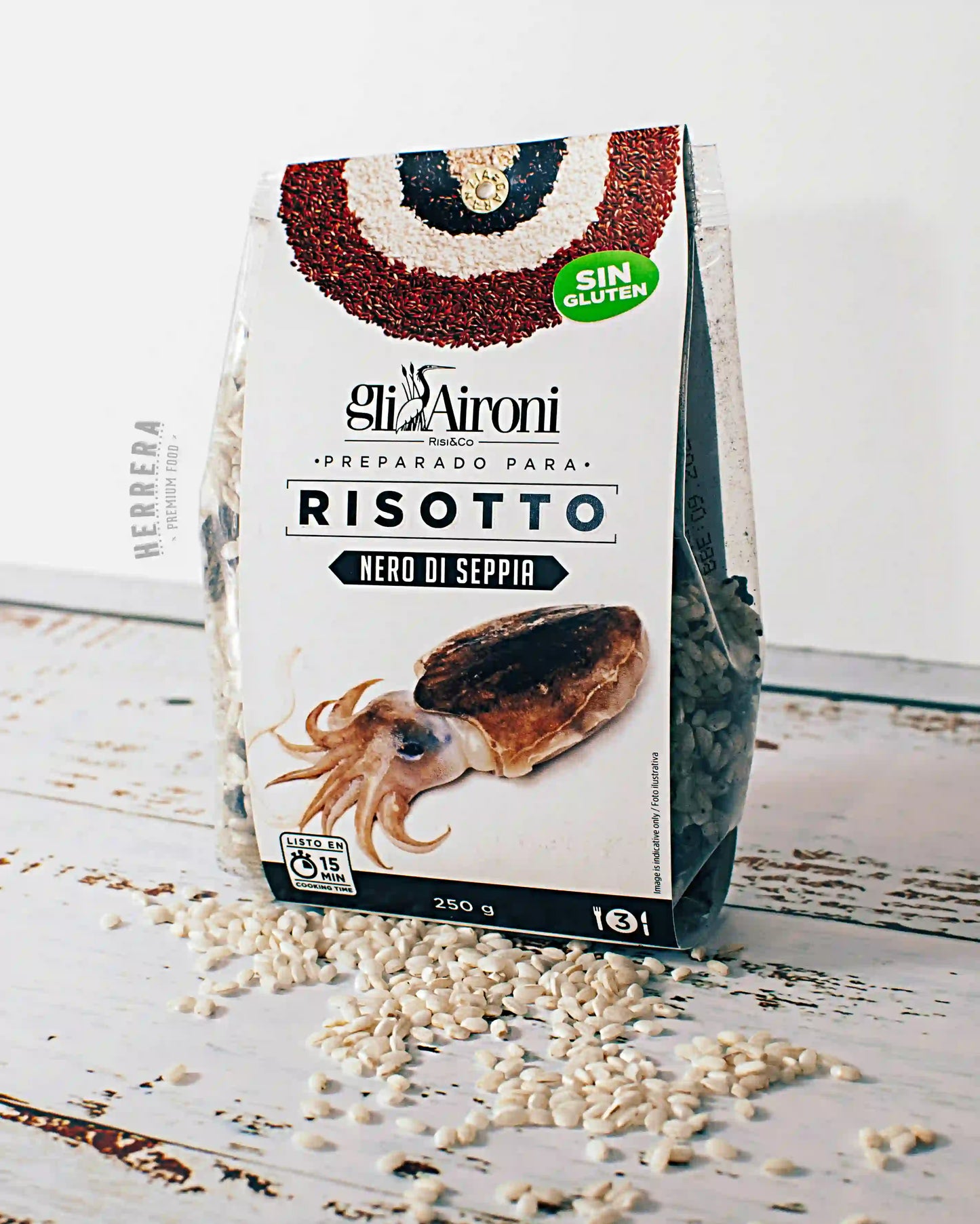Risotto con Arroz y Nero di Seppia Gli Aironi