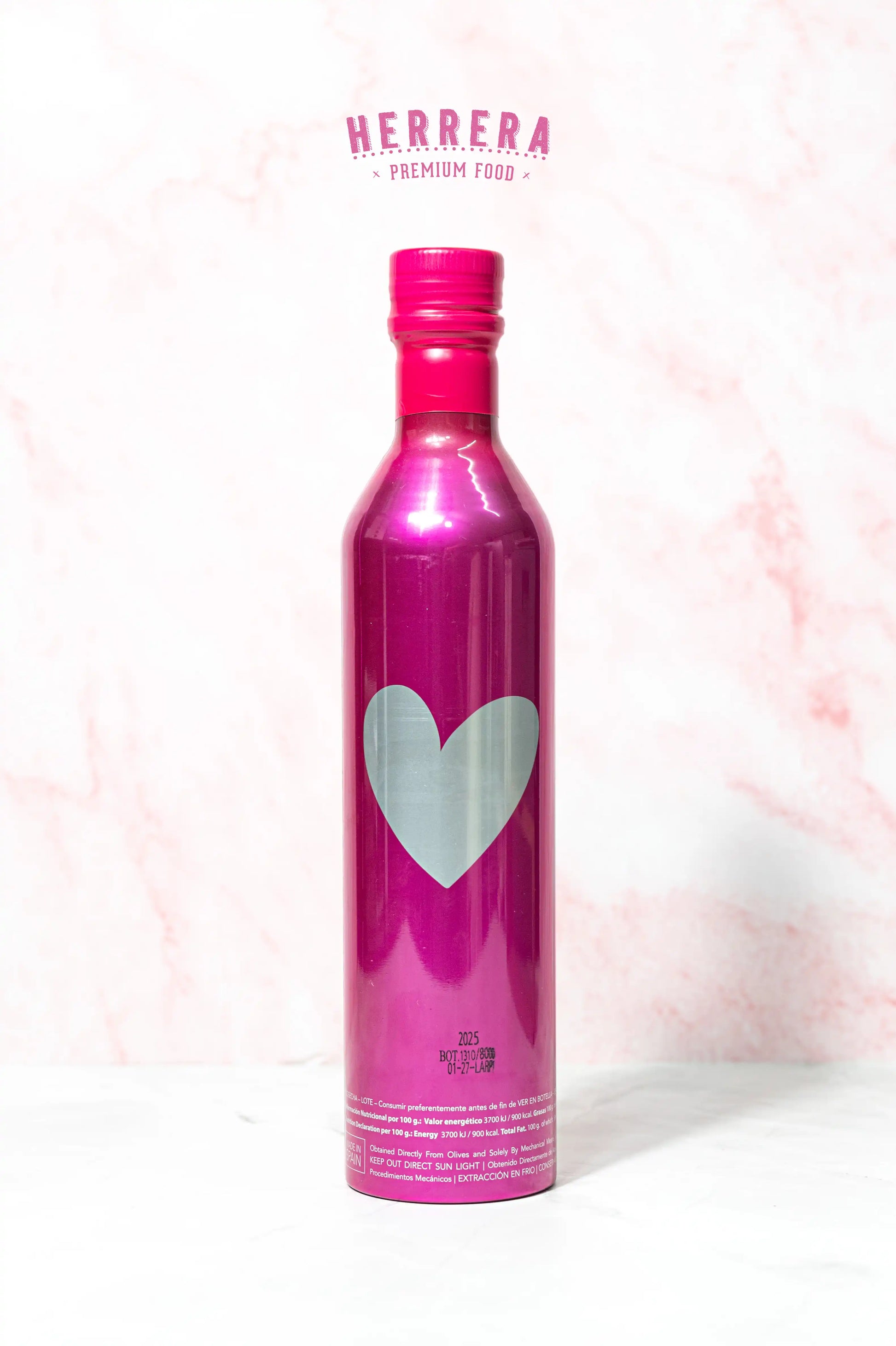 Botella de aceite de oliva virgen extra Señoríos de Relleu edición limitada Agatha Ruiz de la Prada 500 ml