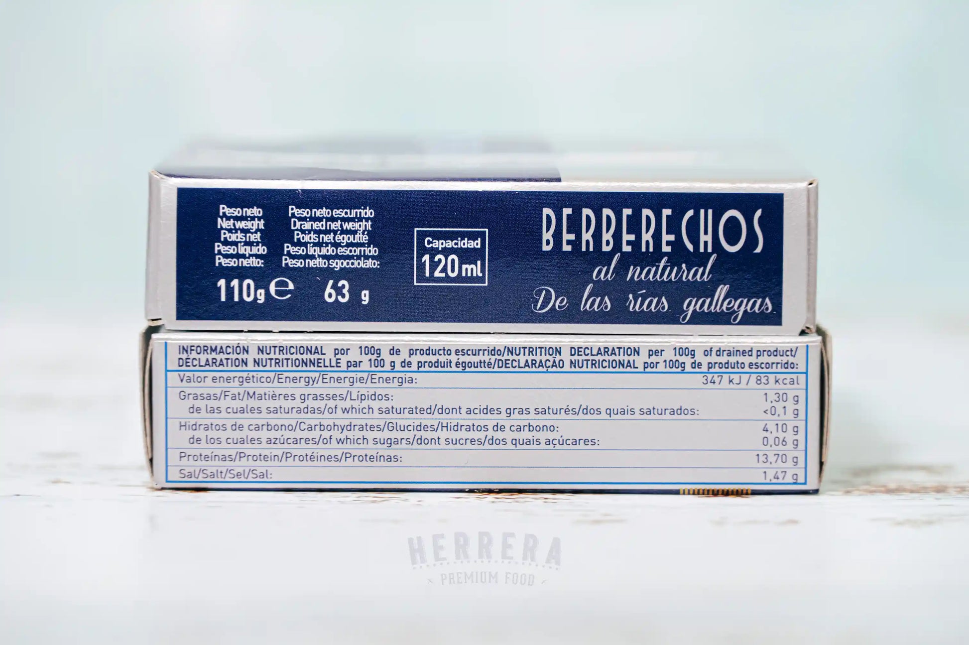 Berberechos Tradición al Natural 40/50 piezas 120ml de José Peña