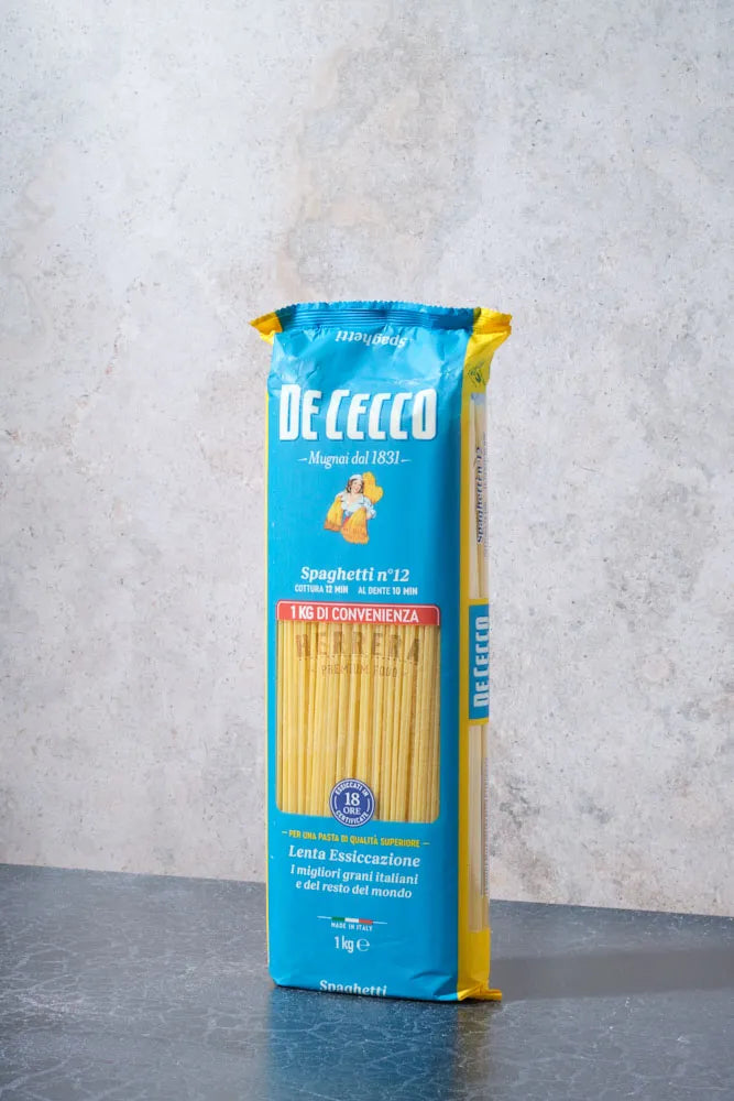 Auténticos espaguetis italianos.