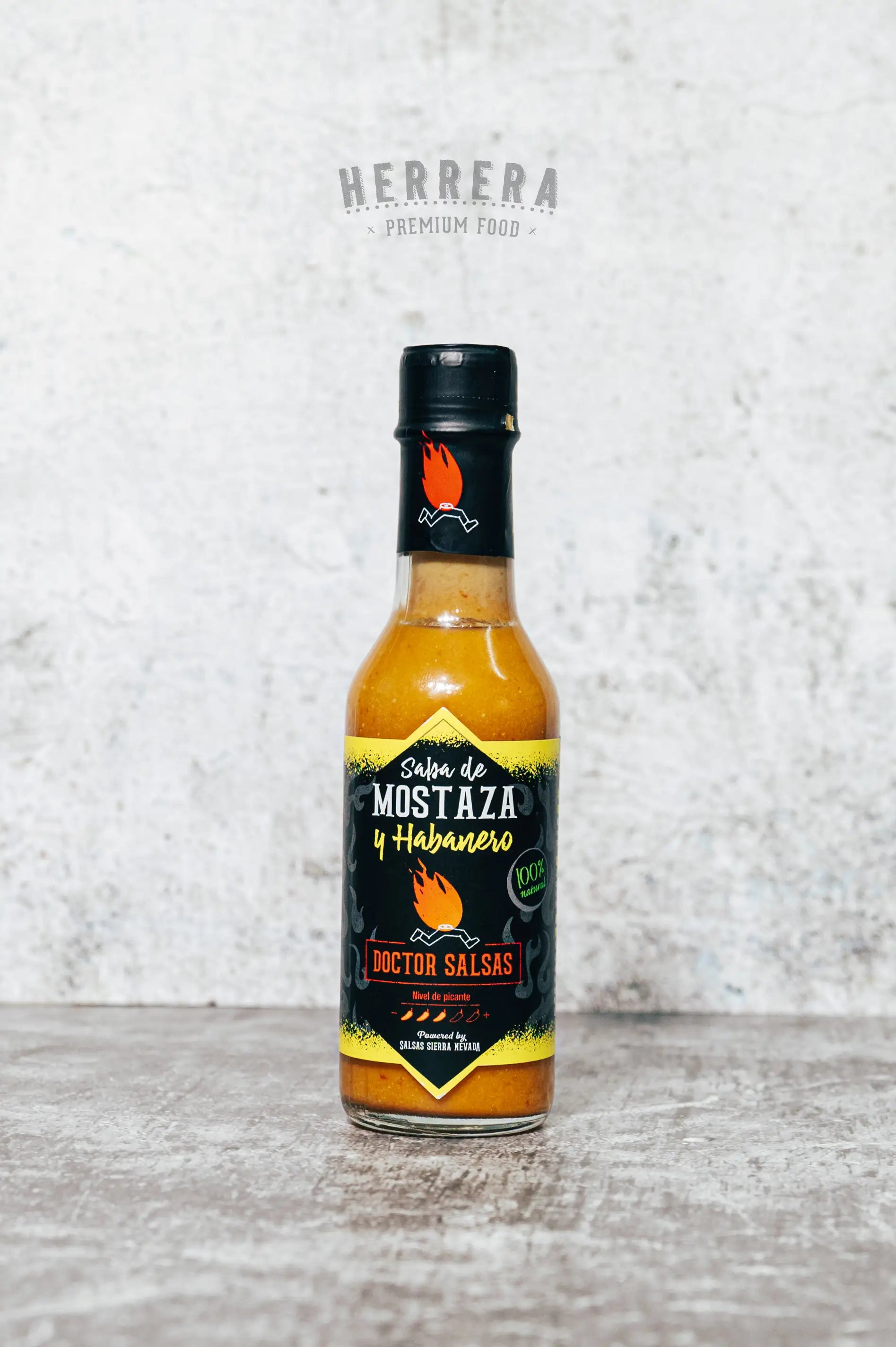 Mostaza con Habanero 150 ml Doctor Salsas en botella de cristal Herrera Food