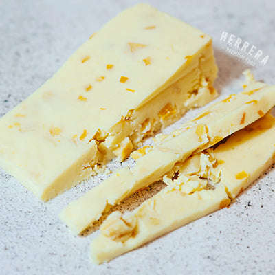 Queso Wensleydale con Mango y Naranja