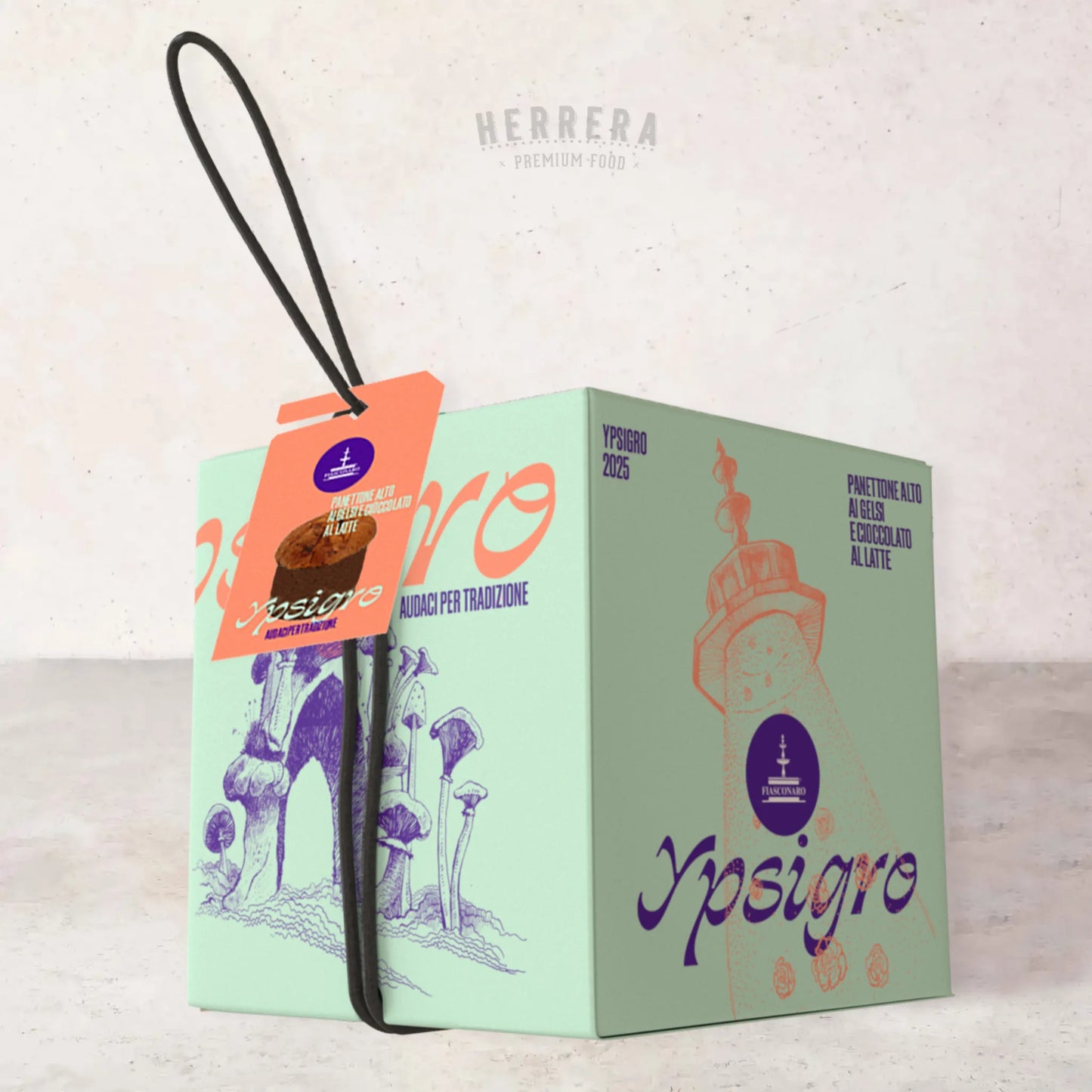 Panettone Alto con Moras Silvestres y Gotas de Chocolate con Leche Fiasconaro Ypsigro